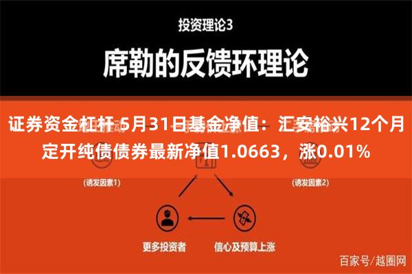 证券资金杠杆 5月31日基金净值：汇安裕兴12个月定开纯债债券最新净值1.0663，涨0.01%